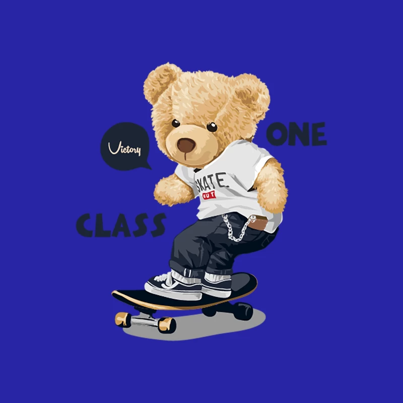 Skateboard fahrender Plüschteddy Herren Tanktops
