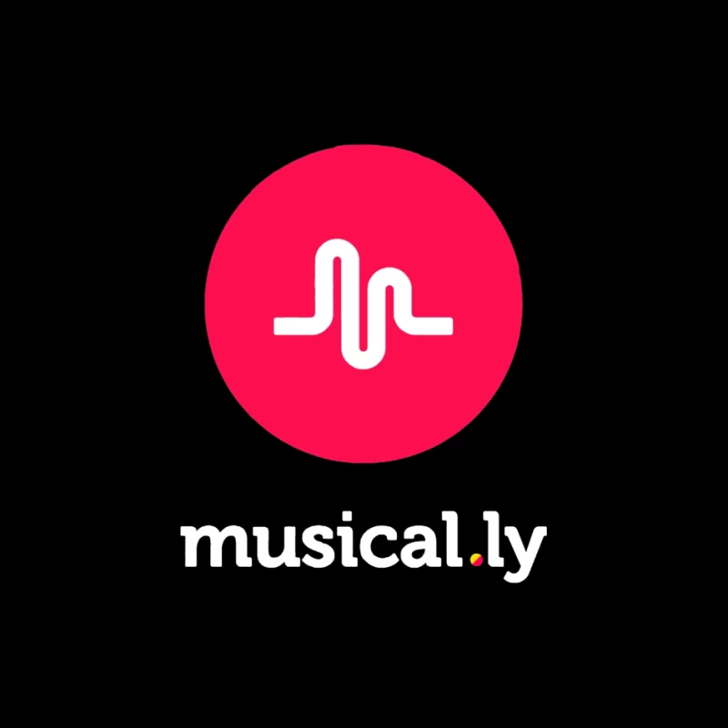 Musical.ly Social Media App Logo Design Pin