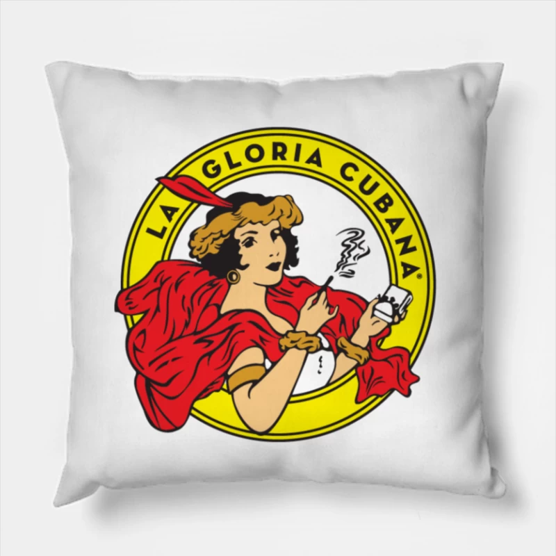 La gloria Cubana Cigar Throw Pillow