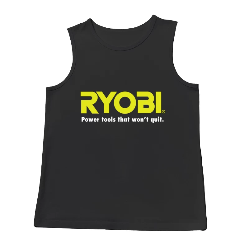 Ryobi Power Tools Corporate Logo with Slogan Male Tank Top