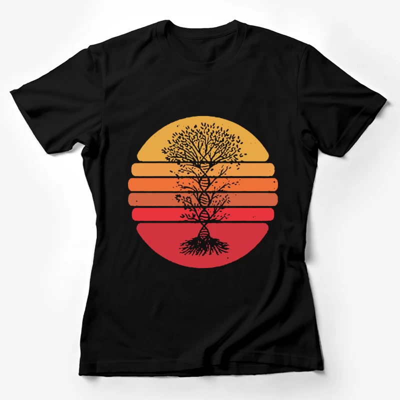 Lebensbaum mit DNA-Motiv Damen T-Shirt