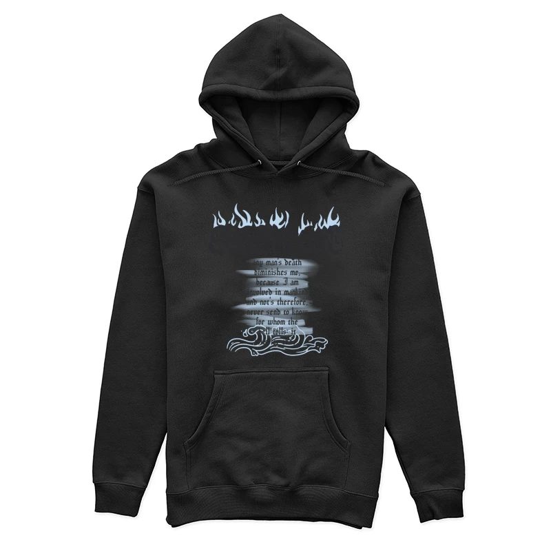 Todeszitat von John Donne im gotischen Stil Damen Pullover Hoodie