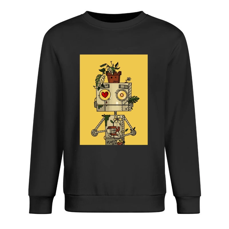 Robokite Botanical Potted Plants Male Pullover Sweatshirt