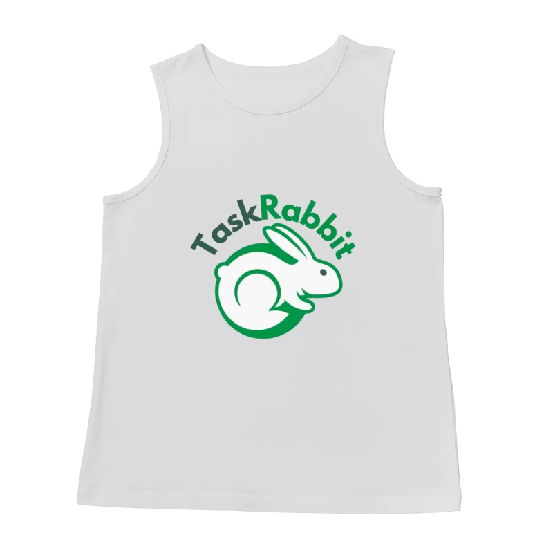 TaskRabbit Green Circular Rabbit Logo Design Male Tank Top