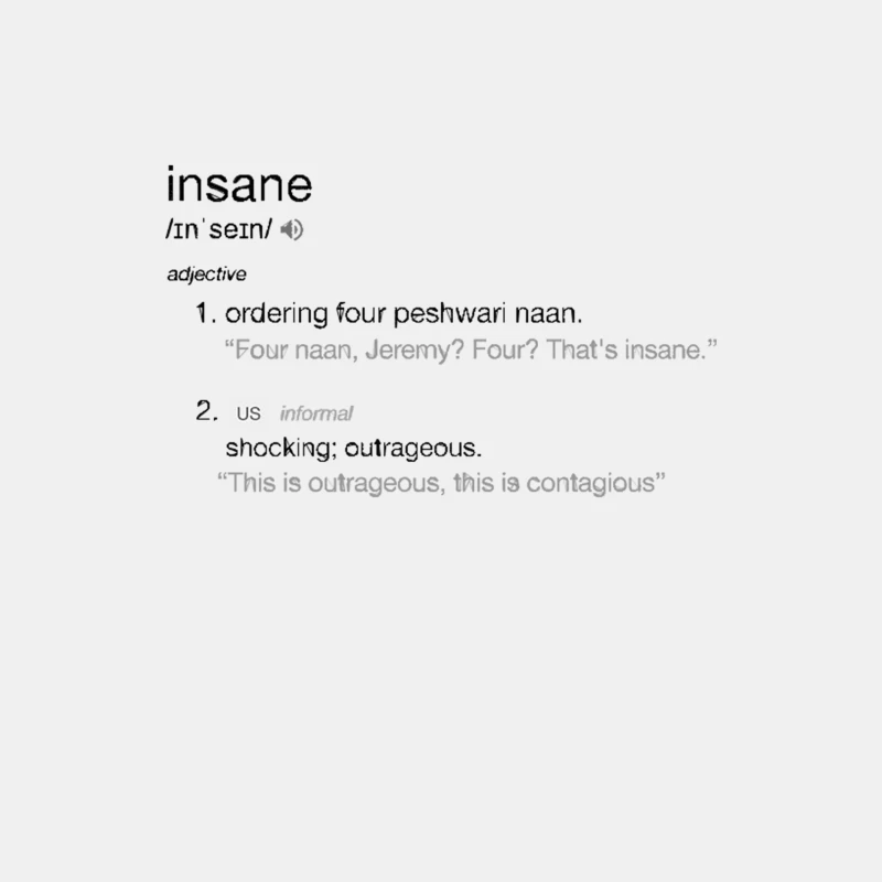 _Four naan, Jeremy Four That_s insane._ Insane Peep Show Dictionary Tribute Male Tank Top