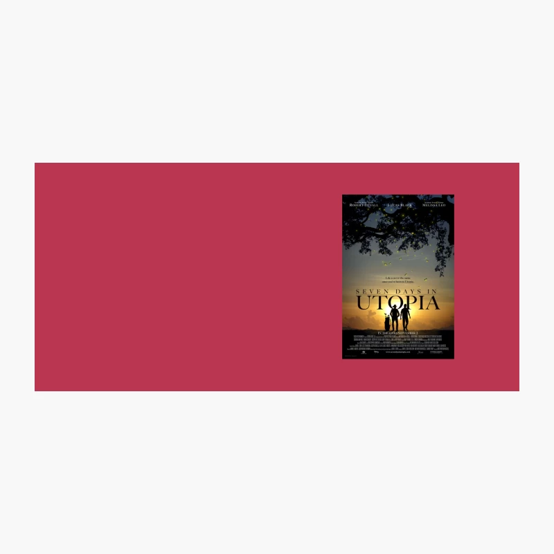 Dramatic Family Movie Poster: Silhouettes at Sunset with Fireflies Coffee Mug