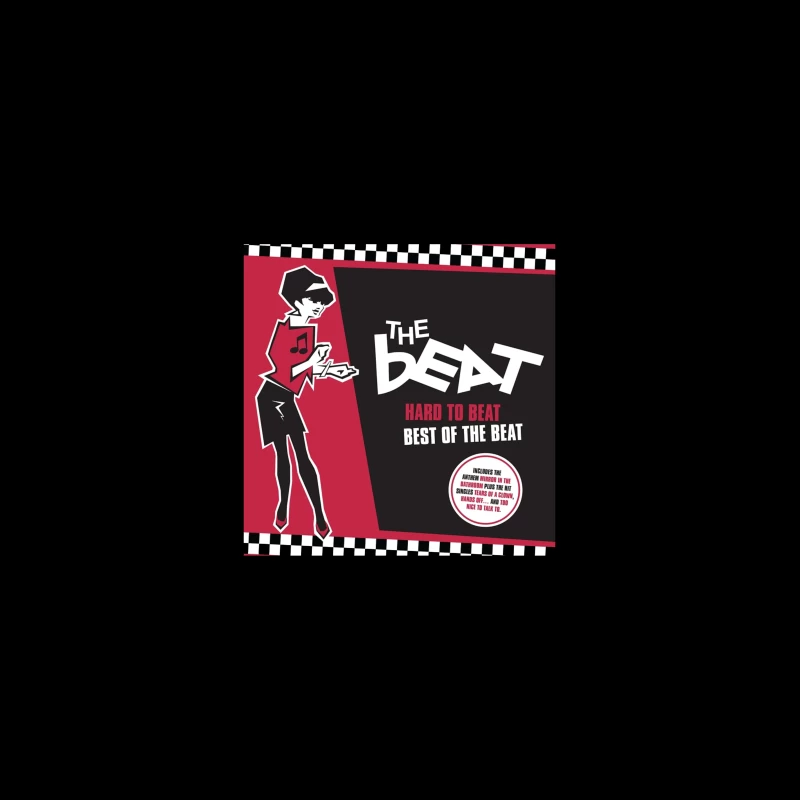 "Hard to Beat: Best of The Beat" Ska Music Album Cover with Red and Black Design Desk Mat