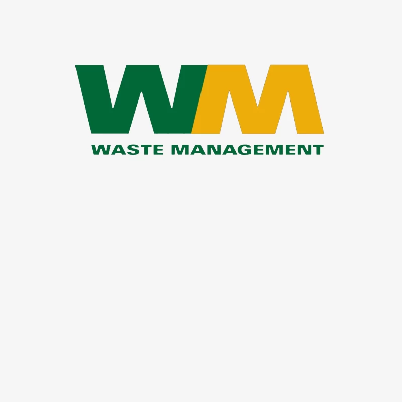 Waste Management (WM) Corporate Logo in Green and Yellow Male Long Sleeve T-Shirt