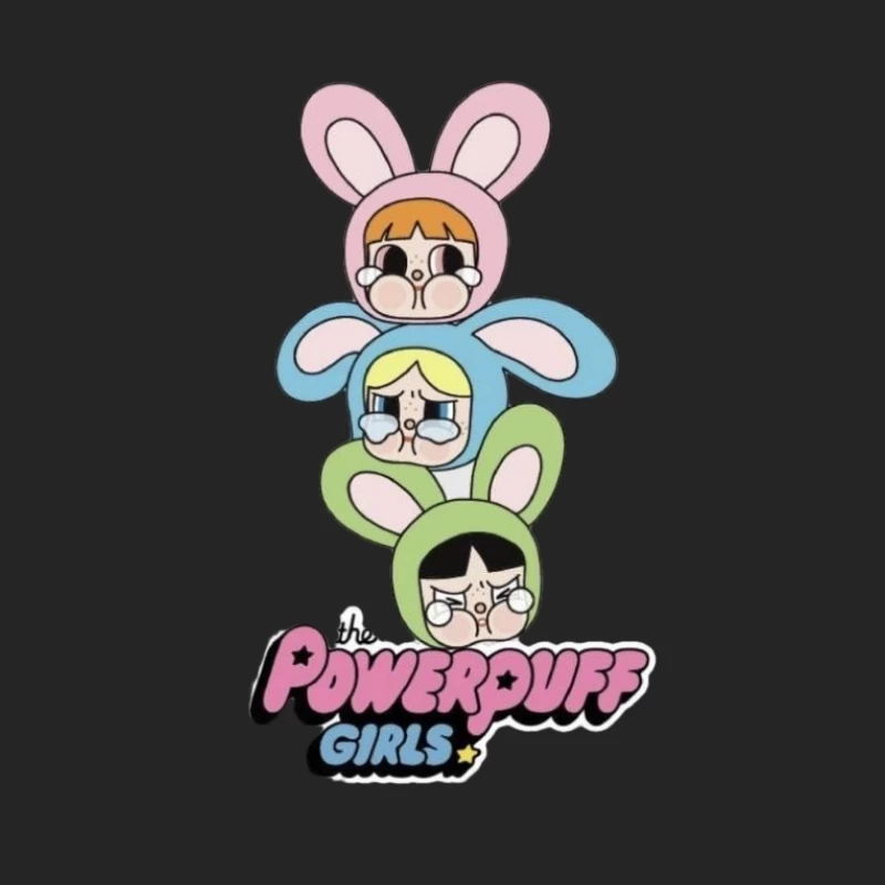 Weinende Powerpuff Girls Osterhasen Herren Pullover Sweatshirt