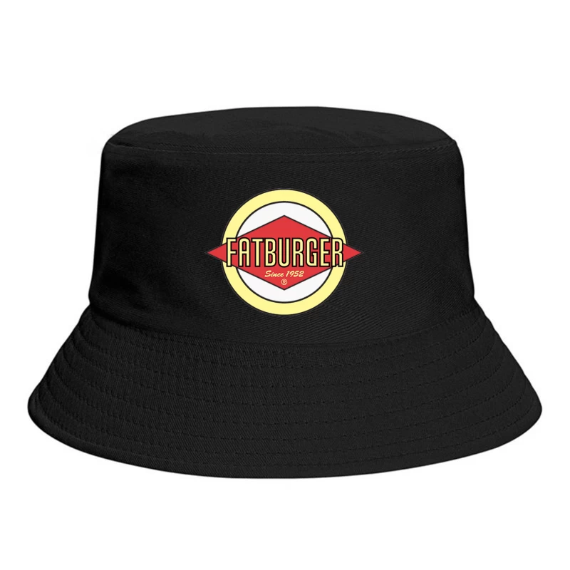 Fatburger Restaurant Classic Logo Design Since 1952 Bucket Hat