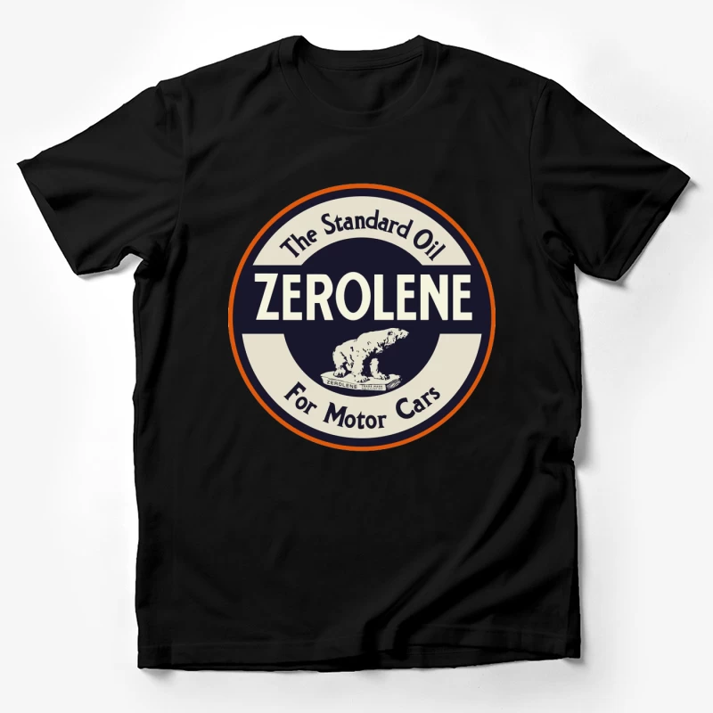 Vintage Standard Oil Zerolene Motor Car Advertisement with Polar Bear Logo Male T-Shirt