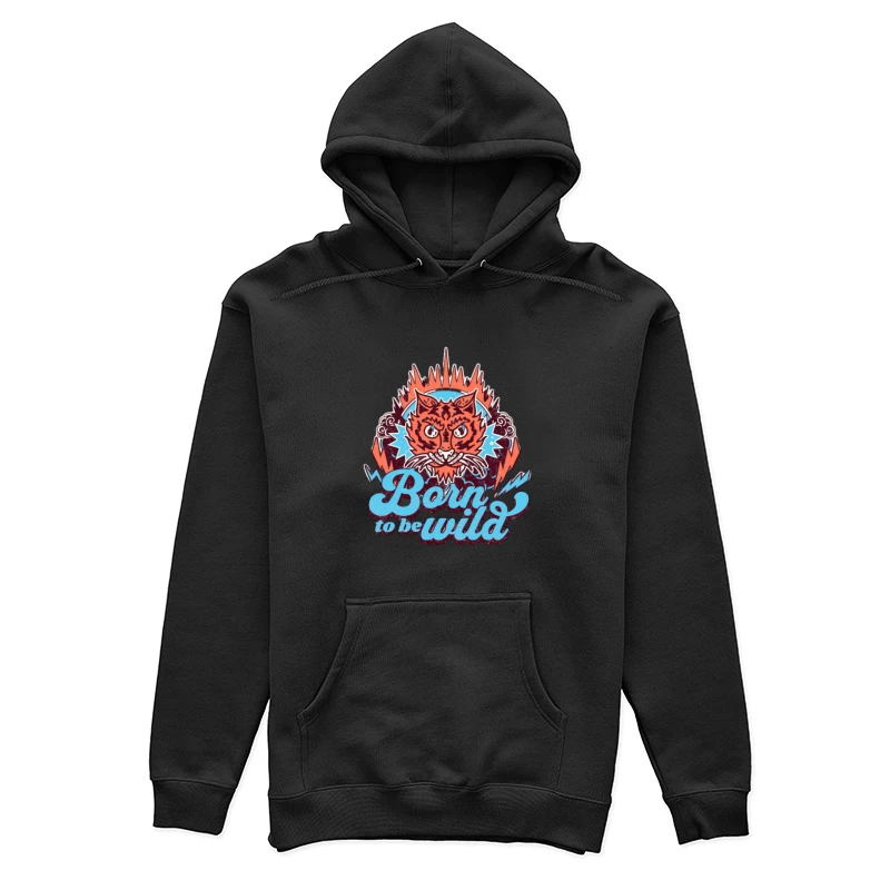 Wilder retro Katzen-Design Damen Pullover Hoodie