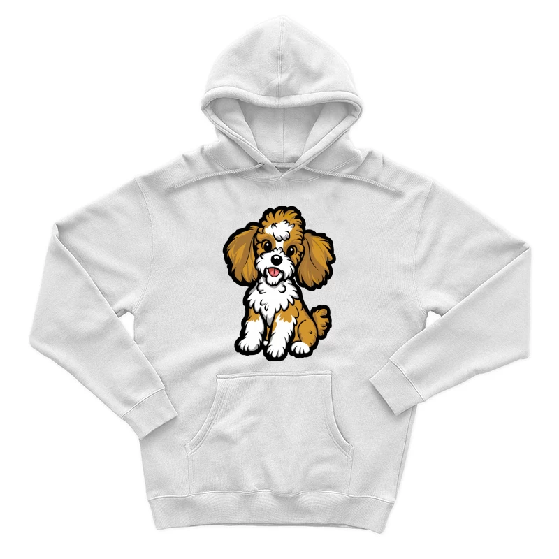 Chiens mignons avec pelage marron et blanc Homme Sweat à capuche