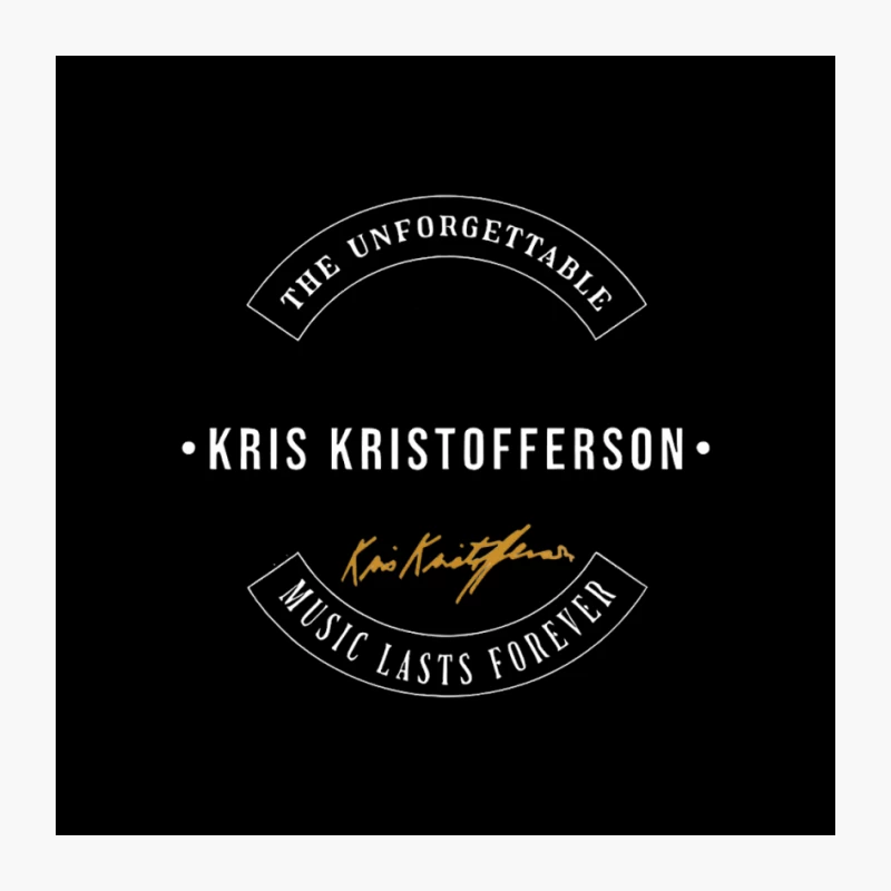 The Unforgettable Kris Kristofferson: Minimalist Album Cover Design Pin