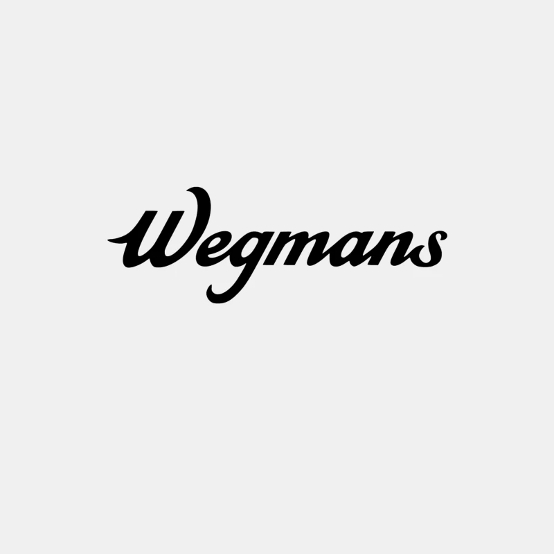 Wegmans Supermarket Chain Logo in Black Script Font Male Tank Top