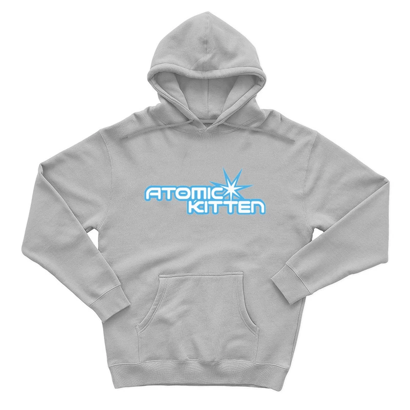 Atomic Kitten Blue Retro Logo Design Male Pullover Hoodie