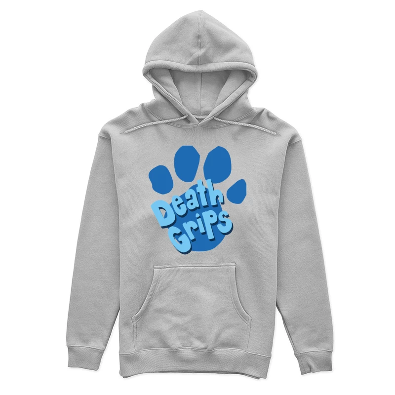 Death Grips Blue Paw Print Logo Design Female Pullover Hoodie