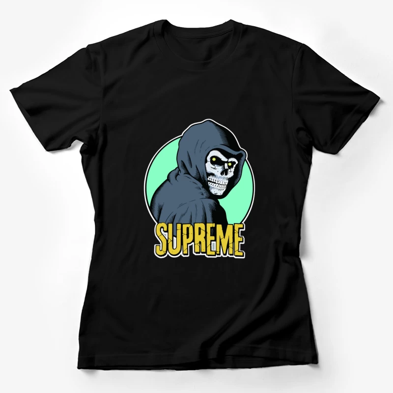 Gruseliges Skelett mit Supreme-Schriftzug Damen T-Shirt