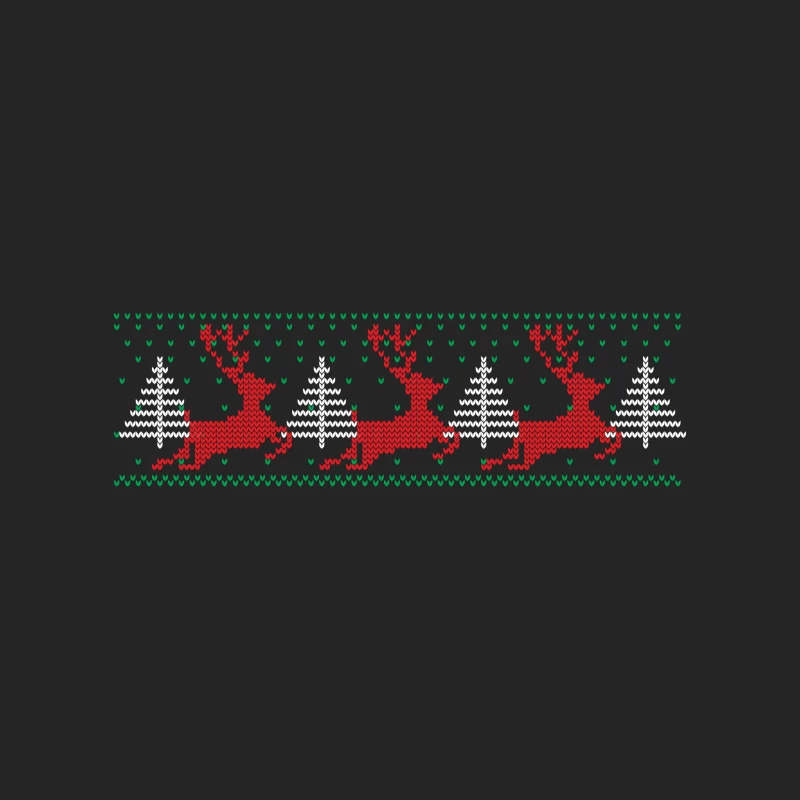 Motif de Noël avec rennes et arbres Homme Sweat-shirt à enfiler