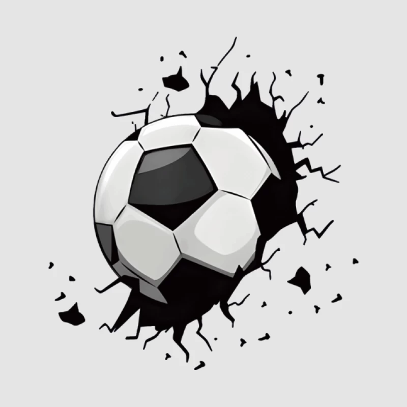 Fußball zerbricht die Wand Herren Pullover Hoodie