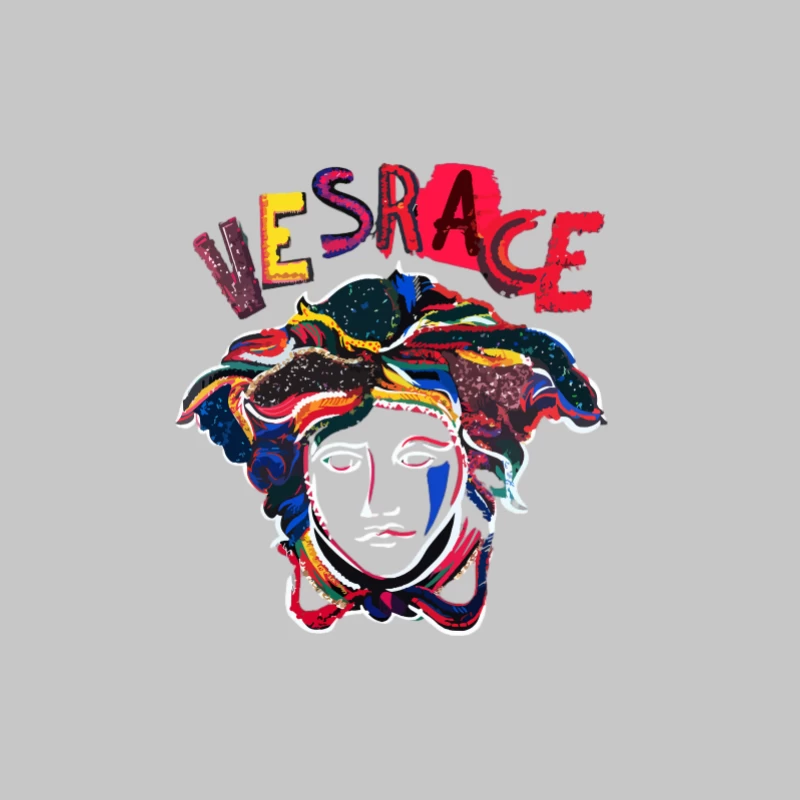 Buntes Medusa-Design und Kunst Herren Langarm T-Shirt