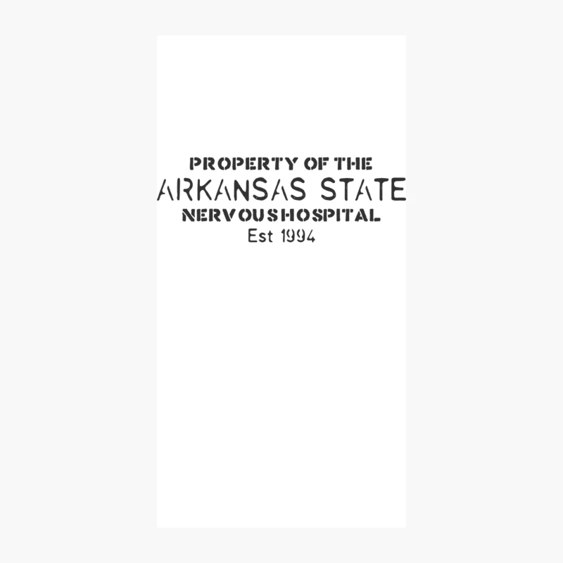 Arkansas State Nervous Hospital Property Label iPhone Case
