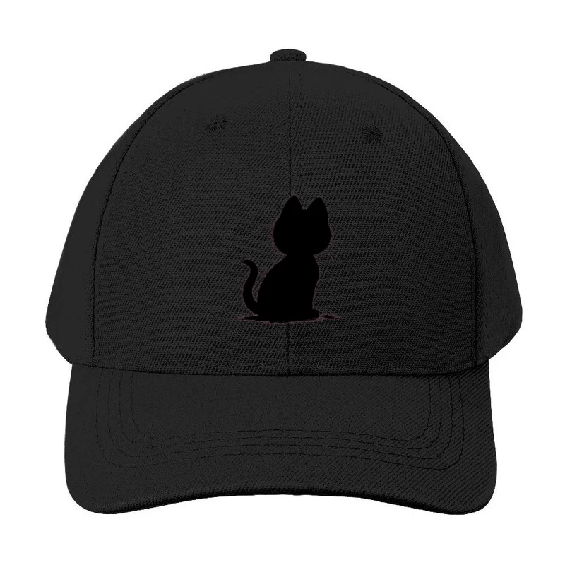 Elegant Black Cat Silhouette Baseball Cap