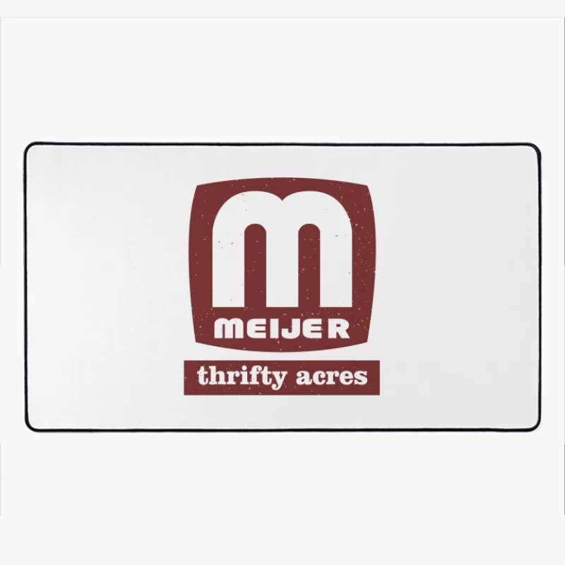 Vintage Meijer Thrifty Acres Retail Logo in Maroon Desk Mat