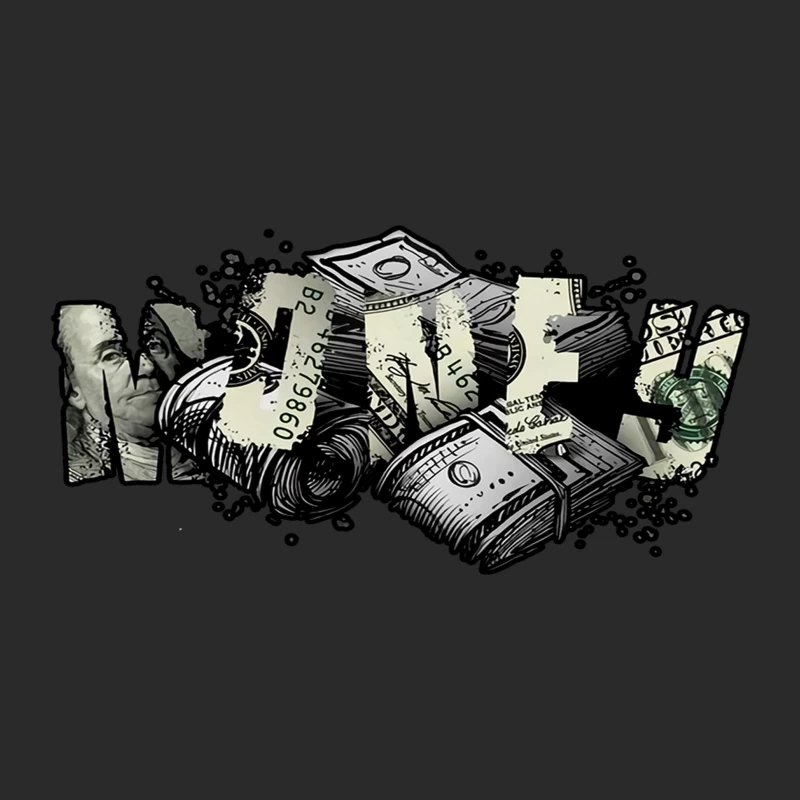 Money Illustration Baseball Cap