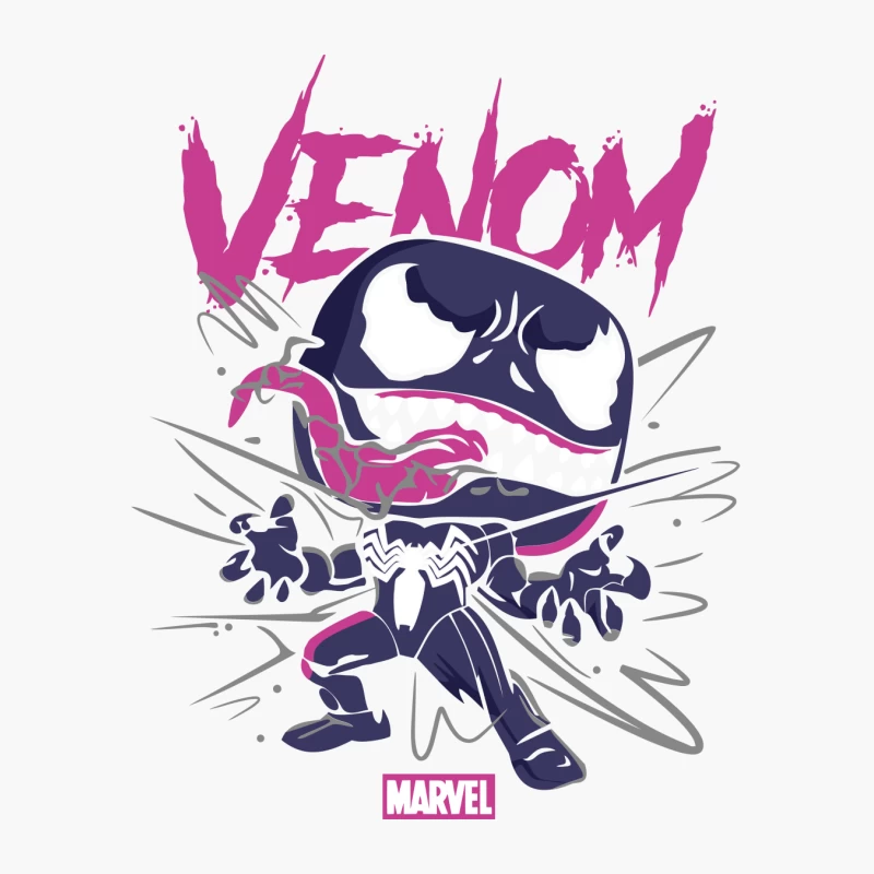 Cartoon Venom Character Illustration Cotton Tote Bag