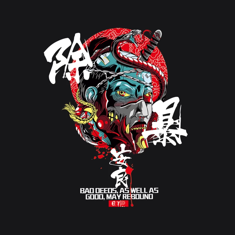 Cyberpunk Samurai Illustration Herren Pullover Hoodie