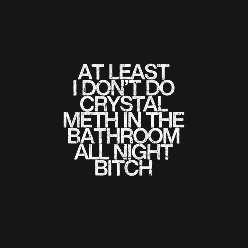 Crystal Meth  Humor Typography Quote Desk Mat