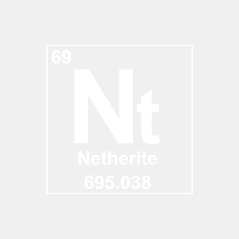 Netherite Periodic Element symbol from Minecraft Male Tank Top
