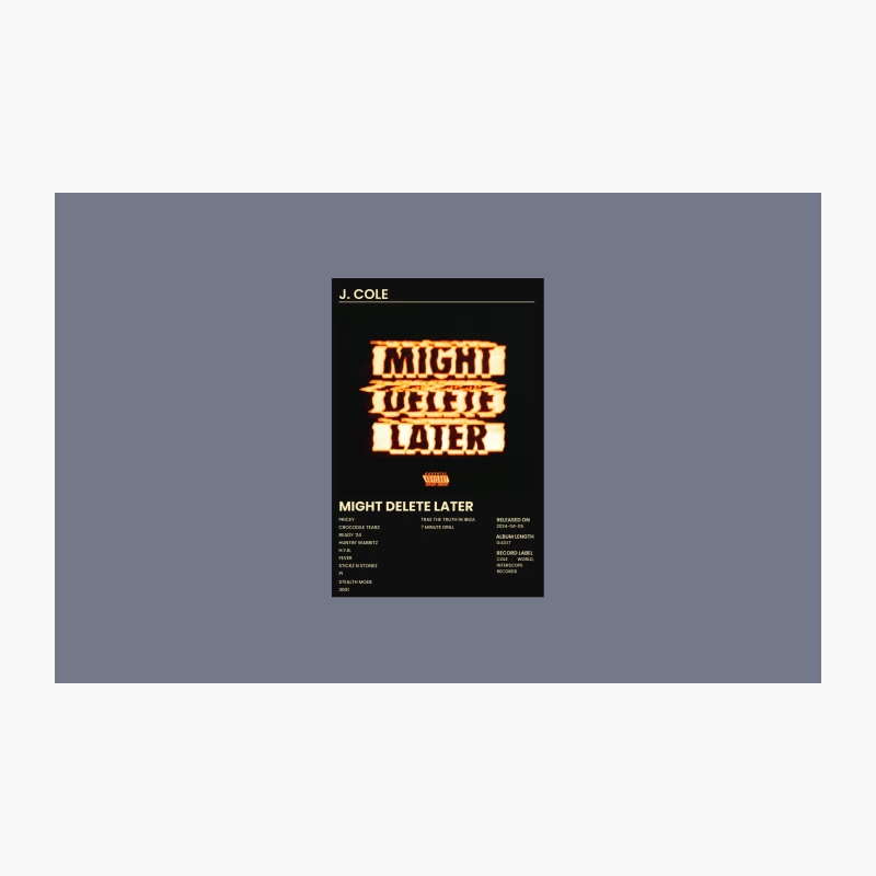 J. Cole's "Might Delete Later" Album Cover and Tracklist Travel Mug