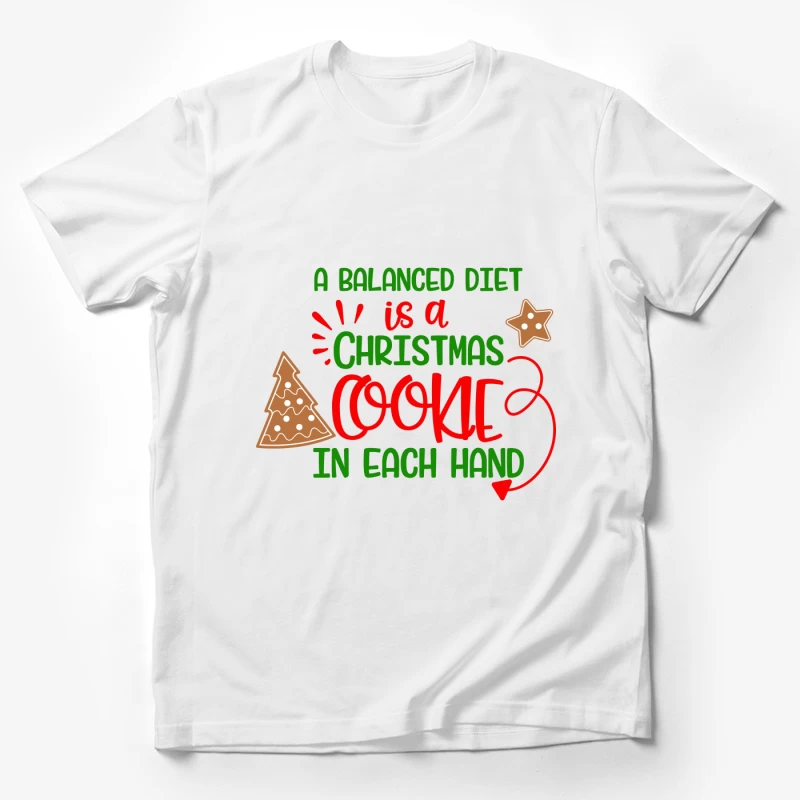 Humour de Noël: Cookies pour une alimentation équilibrée Homme T-Shirt