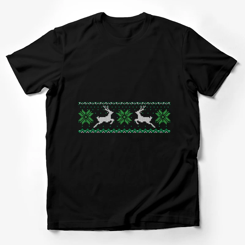 Motif de Noël avec cerfs et flocons Homme T-Shirt