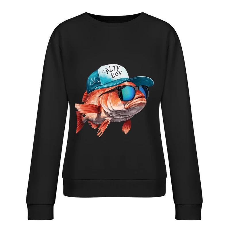 Kühler Salty Boy Fisch Damen Pullover Sweatshirt