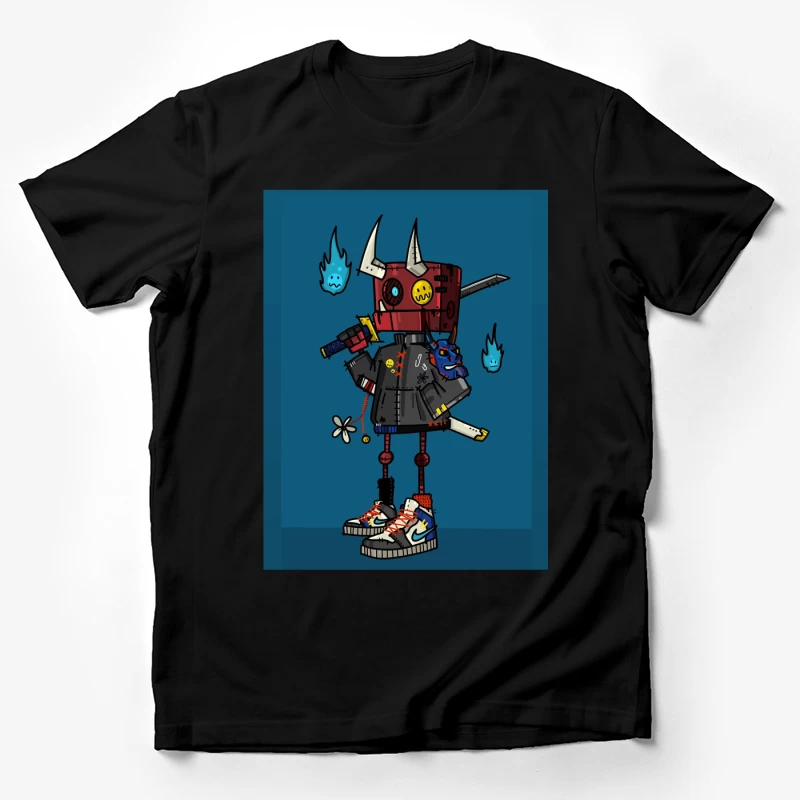 Stylish Robo Samurai Male T-Shirt