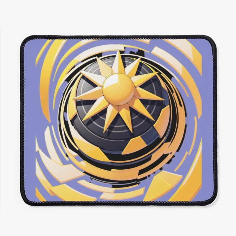Stylized Sun Icon Design Mouse Pad