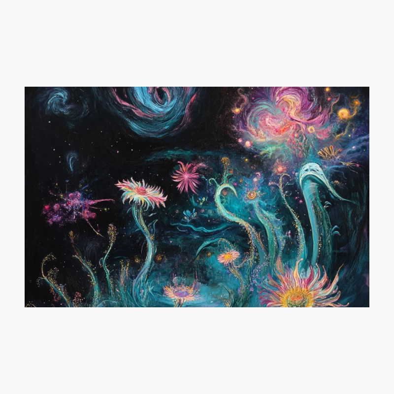 Cosmic Bioluminescence: A Surreal Underwater Space Fantasy Travel Mug