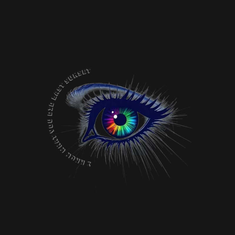 Mesmerizing Rainbow Eye Digital Art Mouse Pad