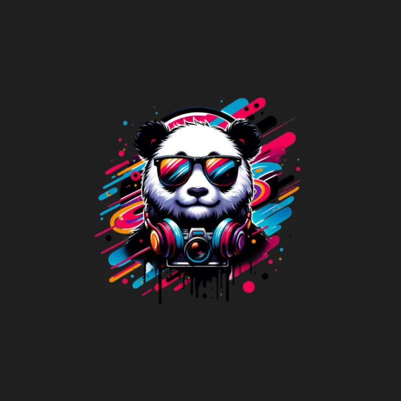 Cooler Panda mit Sonnenbrille und Kamera Herren Tanktops