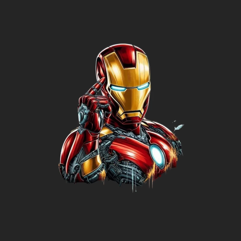 Iron Man Artwork Male Pullover Sweatshirt