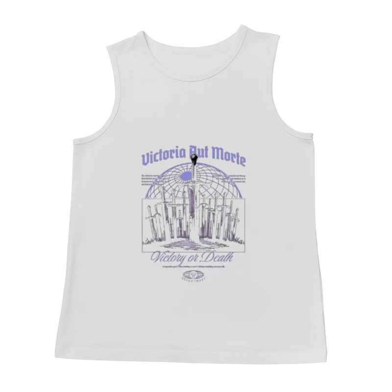 Gothic Medieval Swords Victory or Death Illustration Male Tank Top