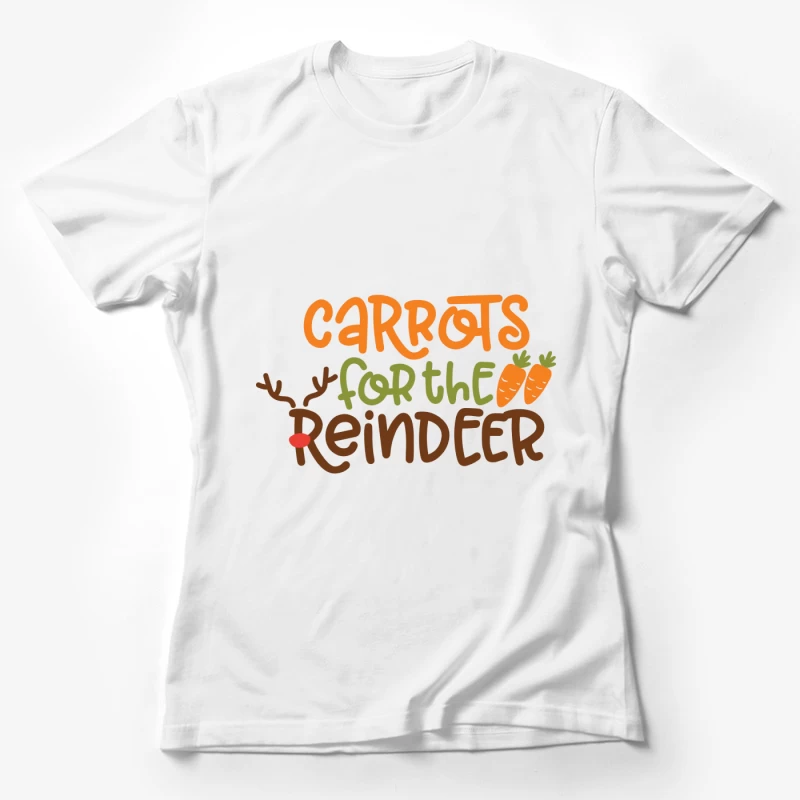 Carottes pour le renne, design de Noël coloré Femme T-Shirt