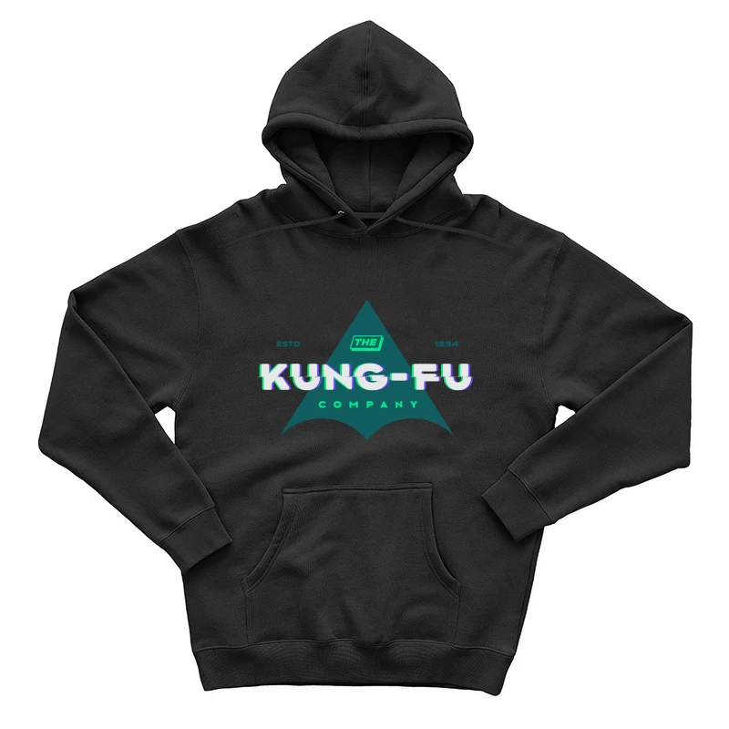 Kung-Fu Logo mit Retro-Elementen Herren Pullover Hoodie