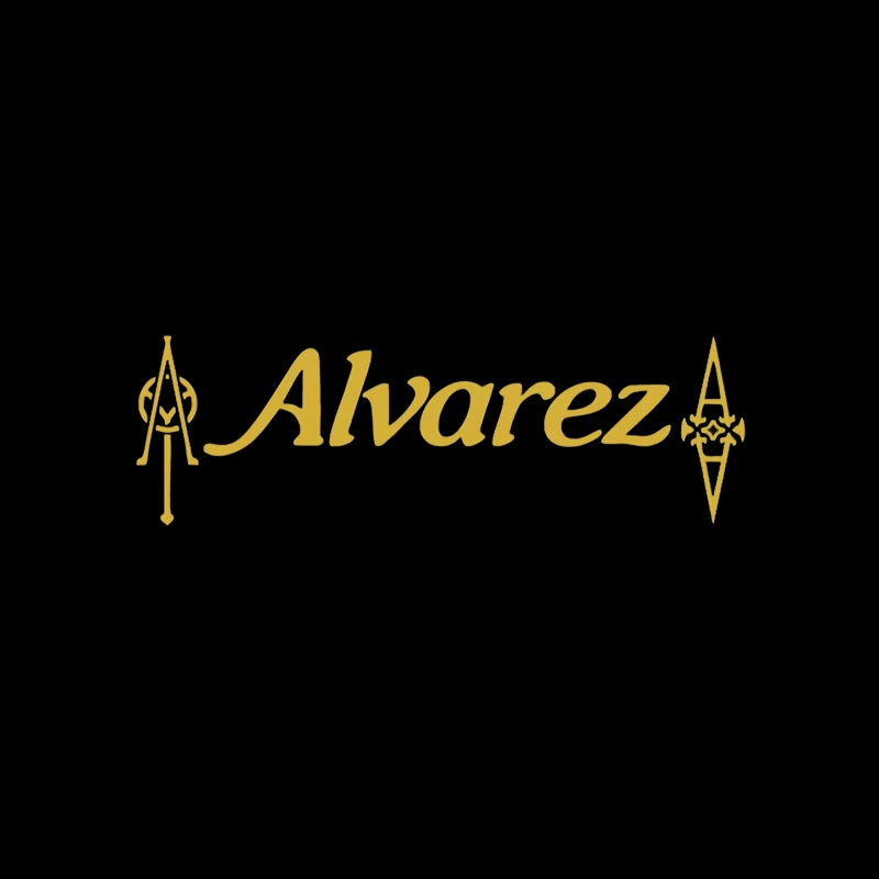 Alvarez Guitar Company Gold Logo Design Mouse Pad