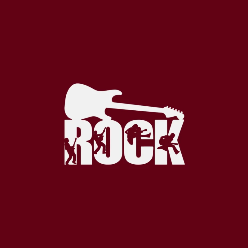 Rock Music Illustration Tapestry