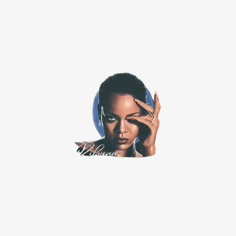 Portrait illustré avec nom Rihanna Homme Sweat-shirt à enfiler