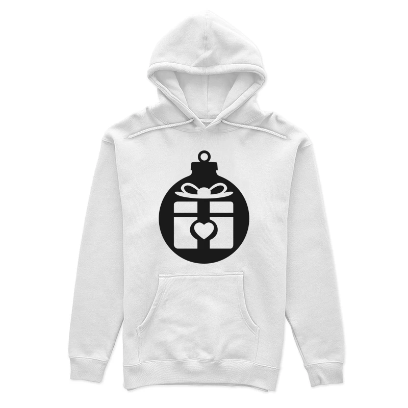 Boules de Noël avec cadeau et cœur Femme Sweat à capuche